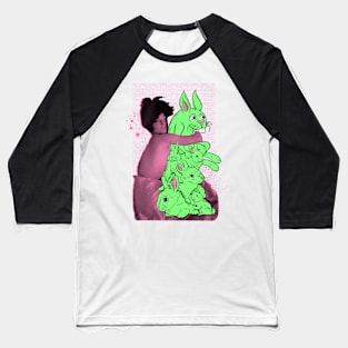 Bunny Pile Baseball T-Shirt